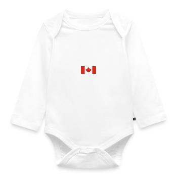 Canada - Baby Bio-Langarm-Body - Weiß - Vorne