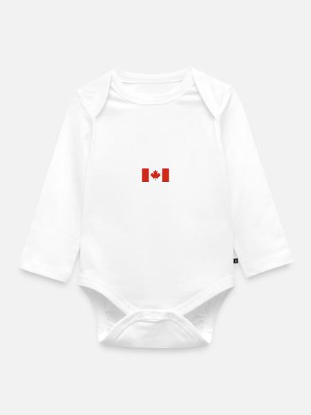 Canada - Baby Bio-Langarm-Body - Weiß