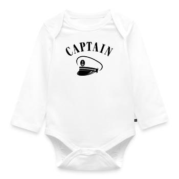 CAPTAIN CAPTAIN'S CAP - Organic Longsleeve Baby Bodysuit - white - Front