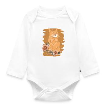 Miezekatze Kätzchen Hauskatze Katzenliebhaber - Baby Bio-Langarm-Body - Weiß - Vorne