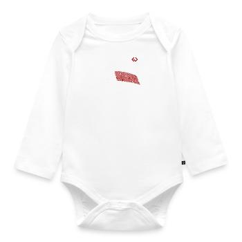 Parallelwelt Schädel weiß - Baby Bio-Langarm-Body - Weiß - Vorne