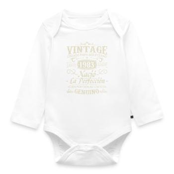 1983 Vintage 40 Years Birthday - Organic Longsleeve Baby Bodysuit - white - Front