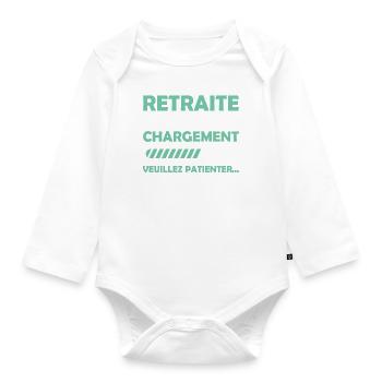 Retraite en cours de chargement - Body Bébé bio manches longues - blanc - Devant