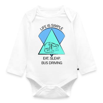 Bus Bus Driver School Bus Bus Bus Bus Driver - Organic Longsleeve Baby Bodysuit - white - Front