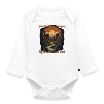 Santa Elena Canyon, Big Bend National Park - Organic Longsleeve Baby Bodysuit - white - Front