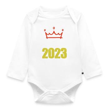 Croatia 2023 - Organic Longsleeve Baby Bodysuit - white - Front