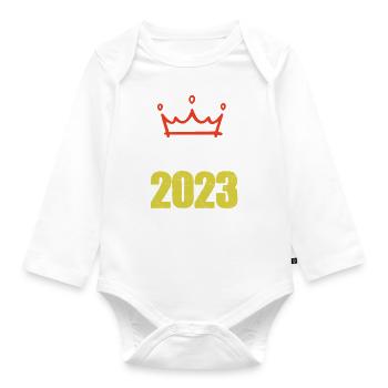 Cancun 2023 - Baby Bio-Langarm-Body - Weiß - Vorne