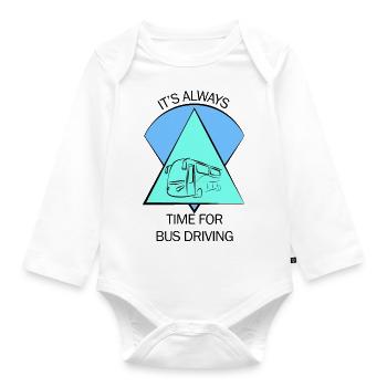 Bus Bus Driver School Bus Bus Bus Bus Driver - Organic Longsleeve Baby Bodysuit - white - Front