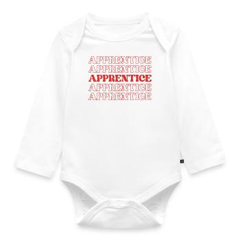 Apprentice Trainee Apprentice Novice Learner - Organic Longsleeve Baby Bodysuit - white - Front