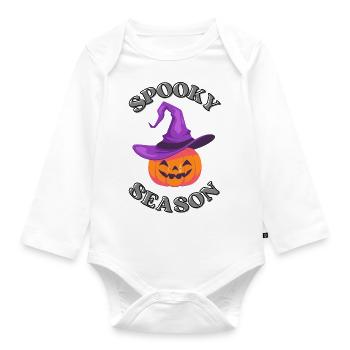 Spooky Season - Organic Longsleeve Baby Bodysuit - white - Front