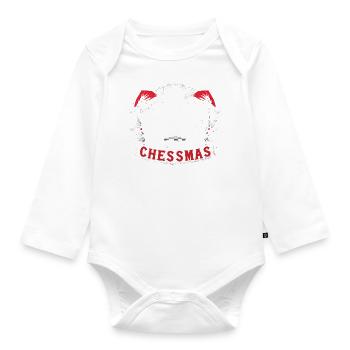 Joyeux Chessmas Échecs Noël - Body Bébé bio manches longues - blanc - Devant