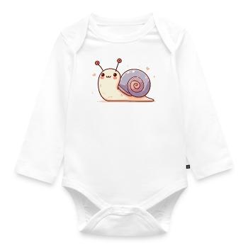 Escargot sucré - Body Bébé bio manches longues - blanc - Devant