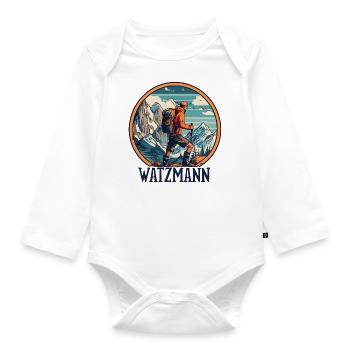 Boutique Watzmann shopping souvenirs souvenirs - Body Bébé bio manches longues - blanc - Devant