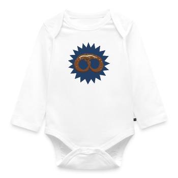 Brezel Stern - Baby Bio-Langarm-Body - Weiß - Vorne