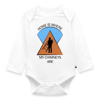 Chimney Sweep Chimney Sweep - Organic Longsleeve Baby Bodysuit - white - Front