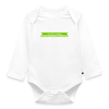 wollen wir heiraten? - Baby Bio-Langarm-Body - Weiß - Vorne