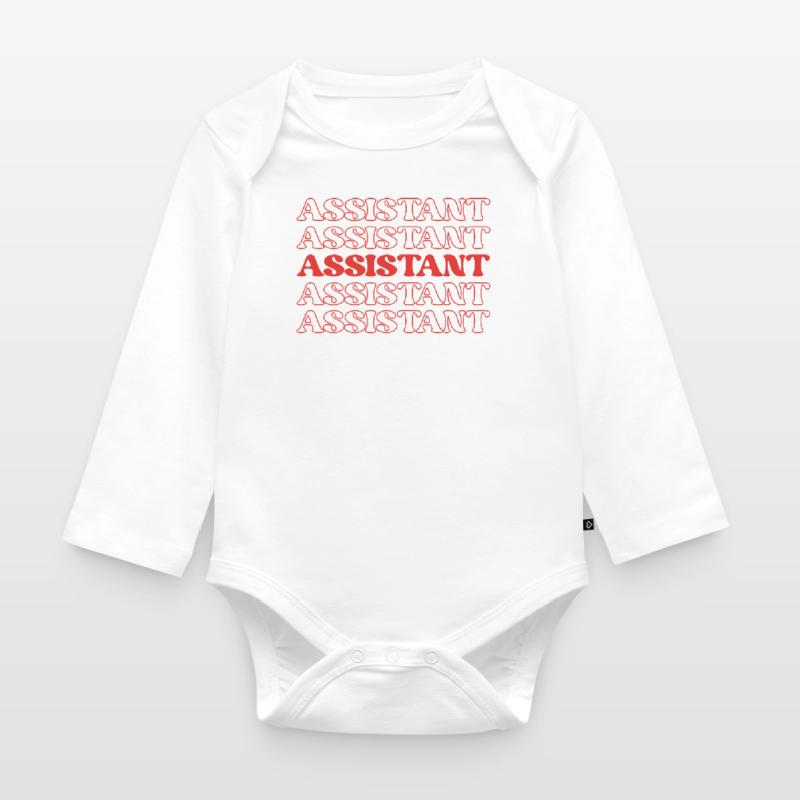 Assistante Assistante Assistante Aide Supportrice Body Bébé bio manches longues