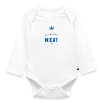 keine Lust zu fliegen - Baby Bio-Langarm-Body - Weiß - Vorne