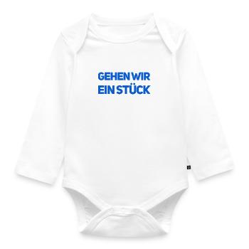 Lust auf einen Spaziergang? - Baby Bio-Langarm-Body - Weiß - Vorne