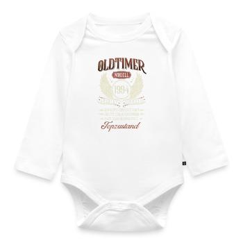 1994 Geboren Geburtstag Oldtimer - Baby Bio-Langarm-Body - Weiß - Vorne