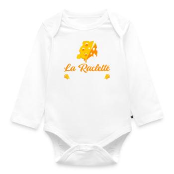 La Raclette C'est La Vie Humour Raclette Fromage - Body Bébé bio manches longues - blanc - Devant