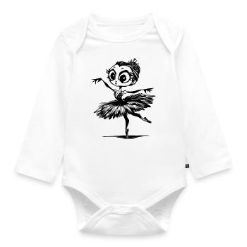 Black Swan Ballerina - Body Bébé bio manches longues - blanc - Devant