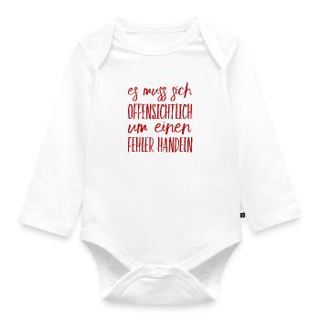 offenbar ein Fehler - Baby Bio-Langarm-Body - Weiß - Vorne