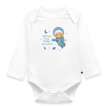 Unser Sandmännchen - Love you to the moon and back - Baby Bio-Langarm-Body - Weiß - Vorne
