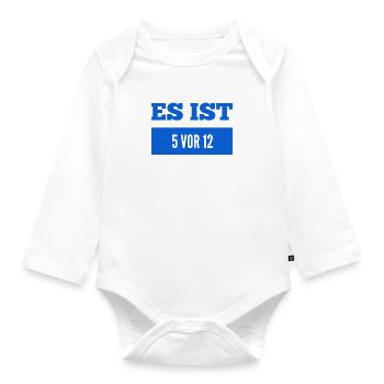 fast zu spät - Baby Bio-Langarm-Body - Weiß - Vorne