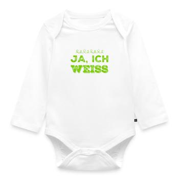 ist mir klar - Baby Bio-Langarm-Body - Weiß - Vorne
