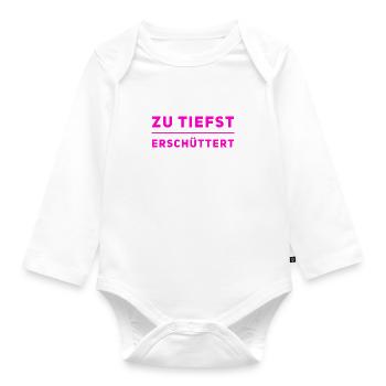 das hat mich tief getroffen - Baby Bio-Langarm-Body - Weiß - Vorne