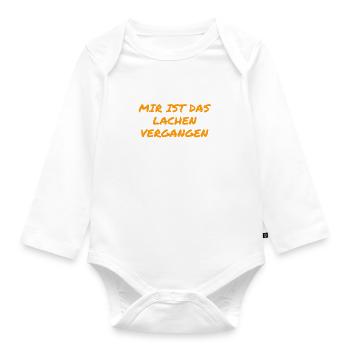 lachen war gestern - Baby Bio-Langarm-Body - Weiß - Vorne