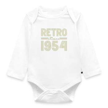 Rétro Depuis 1954 Vintage Cadeau d Anniversaire - Body Bébé bio manches longues - blanc - Devant
