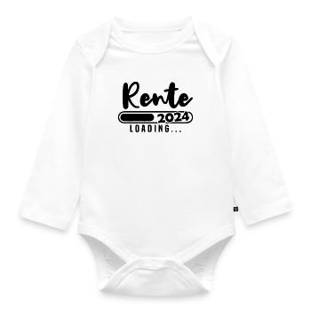 Rente 2024 Loading - Baby Bio-Langarm-Body - Weiß - Vorne