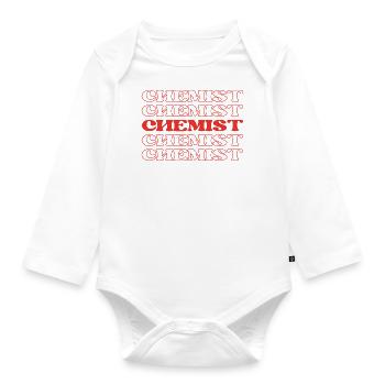 Chemist Researcher Scholar Research Expert Expert - Organic Longsleeve Baby Bodysuit - white - Front