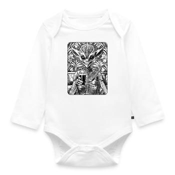 Limogalaxy: Ein Alien-Shirt für Sci-Fi-Liebhaber. - Baby Bio-Langarm-Body - Weiß - Vorne