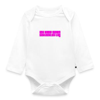 in mieser Stimmung - Baby Bio-Langarm-Body - Weiß - Vorne