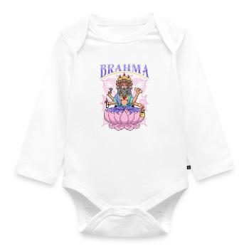 Dieu hindou - Brahma - Body Bébé bio manches longues - blanc - Devant