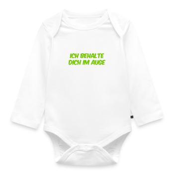 ich schau dich gerne an - Baby Bio-Langarm-Body - Weiß - Vorne
