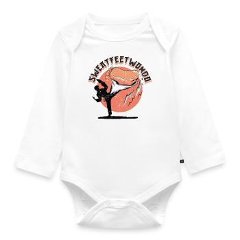 Sweatfeetwondo - Baby Bio-Langarm-Body - Weiß - Vorne
