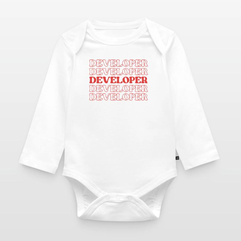 Developer Programmer Coder Coder Software Engineer Organic Longsleeve Baby Bodysuit