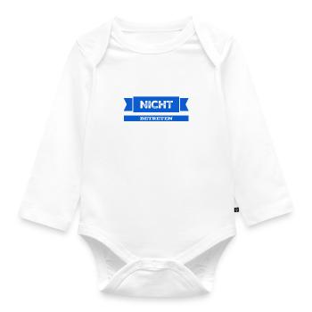 draußen bleiben - Baby Bio-Langarm-Body - Weiß - Vorne