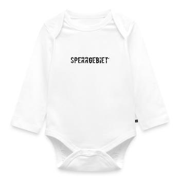 Zutritt verboten - Baby Bio-Langarm-Body - Weiß - Vorne
