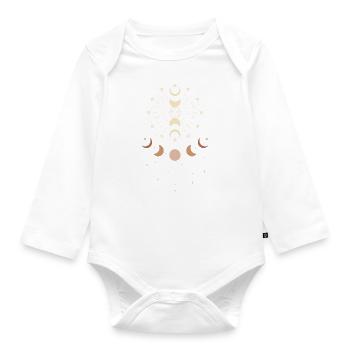 Symbole occulte avec le soleil et la lune spirituel - Body Bébé bio manches longues - blanc - Devant