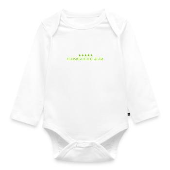 ich mag die Stille - Baby Bio-Langarm-Body - Weiß - Vorne
