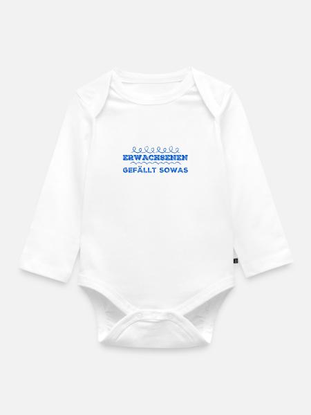 Erwachsene mögen das - Baby Bio-Langarm-Body - Weiß
