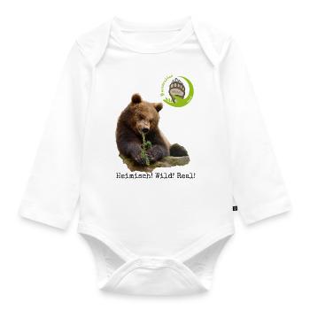 Arian Retter HWR transparent - Baby Bio-Langarm-Body - Weiß - Vorne