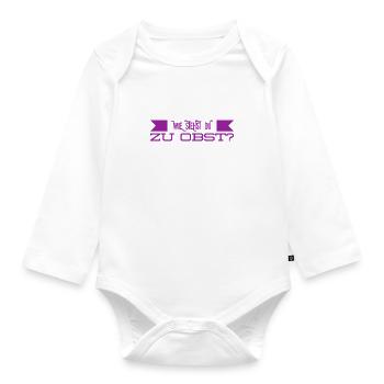 Wie stehst du zu Obst? - Baby Bio-Langarm-Body - Weiß - Vorne
