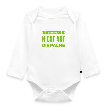bleib locker - Baby Bio-Langarm-Body - Weiß - Vorne