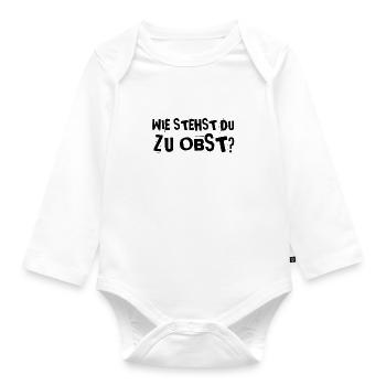 Etwas Obst? - Baby Bio-Langarm-Body - Weiß - Vorne